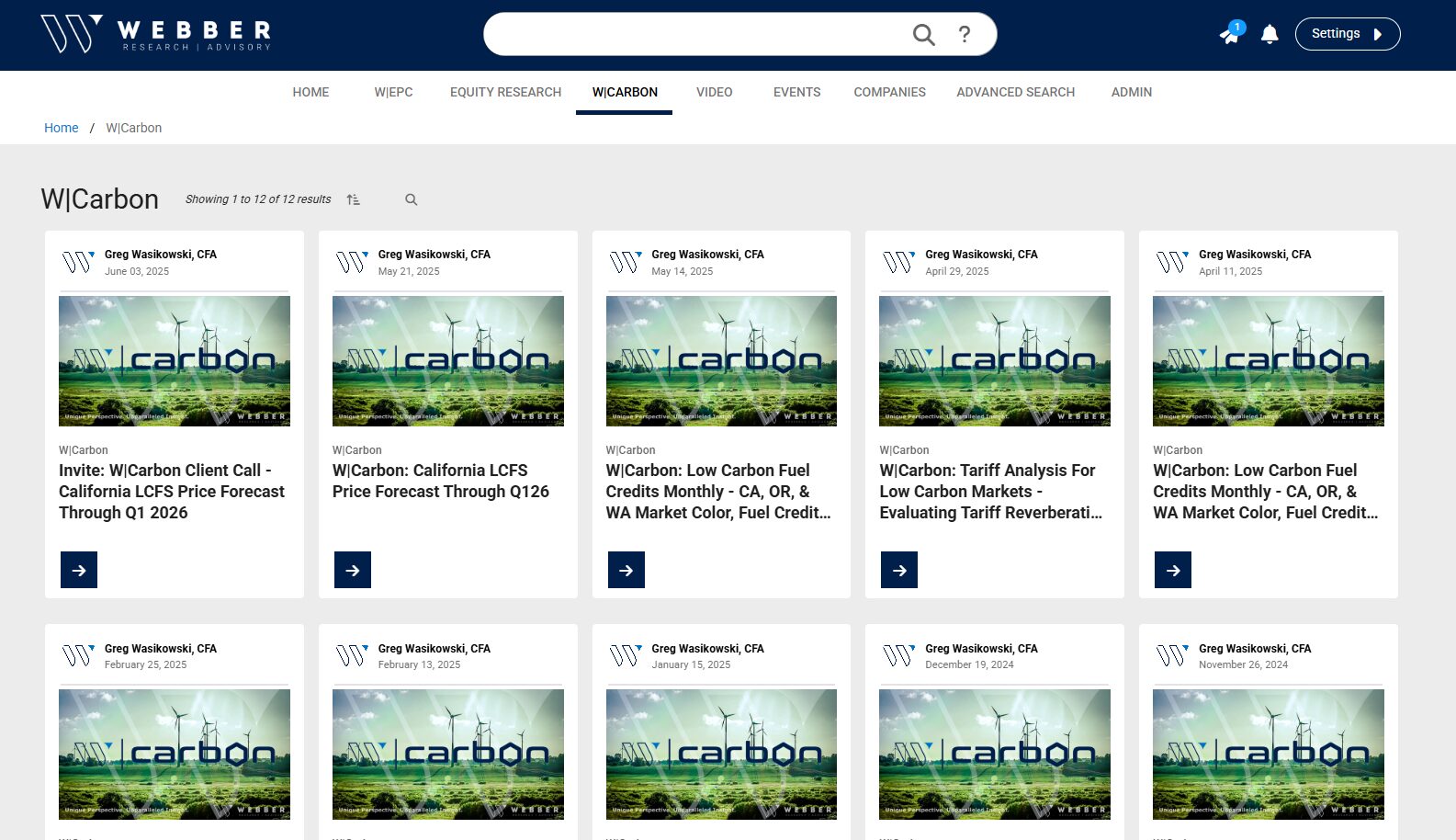 W|Carbon: Low Carbon Fuel Credits – Pricing, Volume, & Market Color Refresh – June 2025