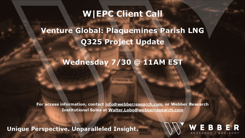 W|EPC: VG’s Plaquemine Parish LNG Project Update – Q325