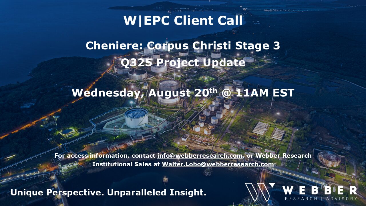 W|EPC: Corpus Christi LNG Stage-3 Project Update – Q325